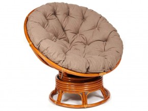 Кресло-качалка Papasan w 23/01 B с подушкой Cognac, экошерсть Коричневый в Ирбите - irbit.магазин96.com | фото