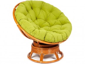 Кресло-качалка Papasan w 23/01 B с подушкой Cognac, флок Олива в Ирбите - irbit.магазин96.com | фото