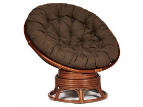 Кресло-качалка Papasan w 23/01 B с подушкой Pecan, ткань Коричневый в Ирбите - irbit.магазин96.com | фото