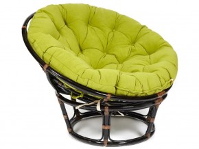 Кресло Papasan 23/01 W с подушкой Antique brown, флок Олива в Ирбите - irbit.магазин96.com | фото