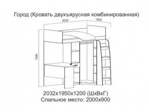 Кровать двухъярусная комбинированная в Ирбите - irbit.магазин96.com | фото