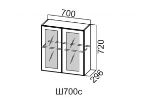 Ш700с/720 Шкаф навесной 700/720 (со стеклом) в Ирбите - irbit.магазин96.com | фото