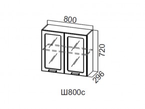 Ш800с/720 Шкаф навесной 800/720 (со стеклом) в Ирбите - irbit.магазин96.com | фото