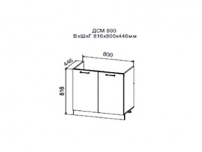 Шкаф нижний ДСМ800 под мойку в Ирбите - irbit.магазин96.com | фото